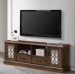 ⁦⭐ طاولة تلفزيون بدرجين وأبواب زجاج – صناعة ماليزية⁩ - الصورة ⁦5⁩