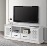 ⁦⭐ طاولة تلفزيون بدرجين وأبواب زجاج – صناعة ماليزية⁩ - الصورة ⁦4⁩