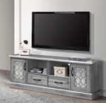 ⁦⭐ طاولة تلفزيون بدرجين وأبواب زجاج – صناعة ماليزية⁩ - الصورة ⁦3⁩