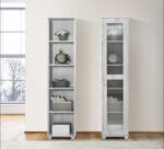 ⁦كبت 1 باب شفاف مع أرفف – تصميم عملي بلمسة ماليزية أنيقة⁩ - الصورة ⁦2⁩