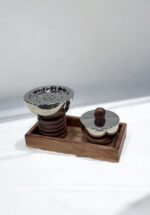 ⁦🌟 مبخر فضي خشبي هندي موديل 7818 – فخامة وأصالة⁩ - الصورة ⁦3⁩