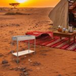 منقل شواء معدني محمول مع رف سفلي (60x30 سم) - صغير