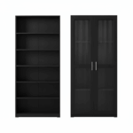 🪟 كبت 2 باب شفاف مع أرفف وقفل – صناعة ماليزية أنيقة وعملية