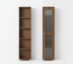 كبت 1 باب شفاف مع أرفف – تصميم عملي بلمسة ماليزية أنيقة