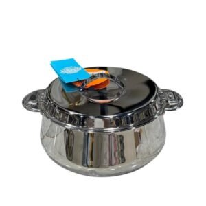 🥘 حافظة طعام ساهرة – 3500 مل – فضي