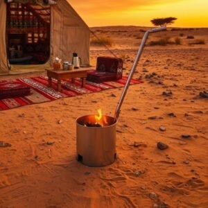 حمالة فحم معدنية صغيرة بمقبض طويل